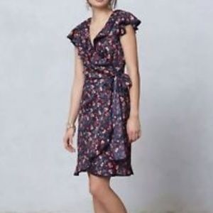 Anthro Cherry Wrap Dress
